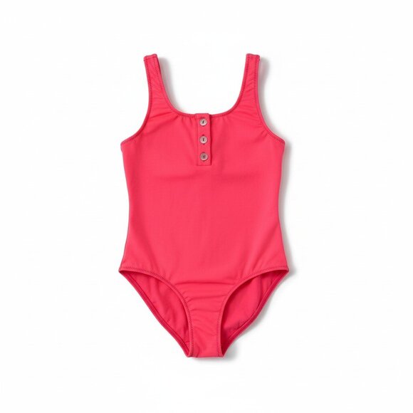 PACIFIC RAINBOW - SWIMMING SUIT 1 PIECE - NEON CORAL - NEW NO TAG - Picture 1 of 4